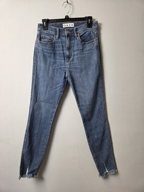 DAZE Skinny High-Rise Jeans in Mid Blue